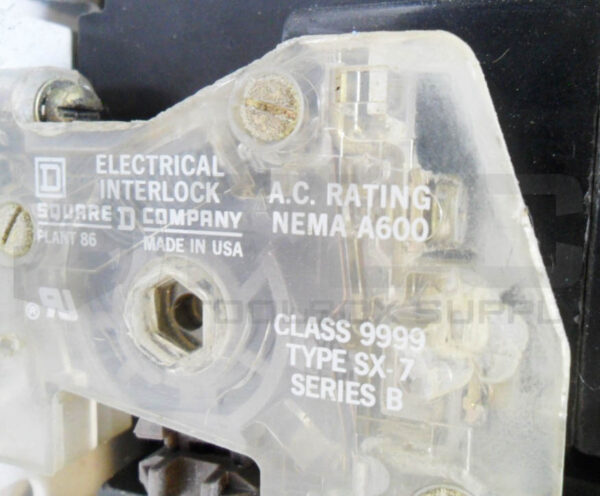 SQUARE D 8536 SF01 /A MOTOR STARTER W/ 31091-400-38 W/ 9999 SX-6 /B W/ 9999 SX-7 - Image 7