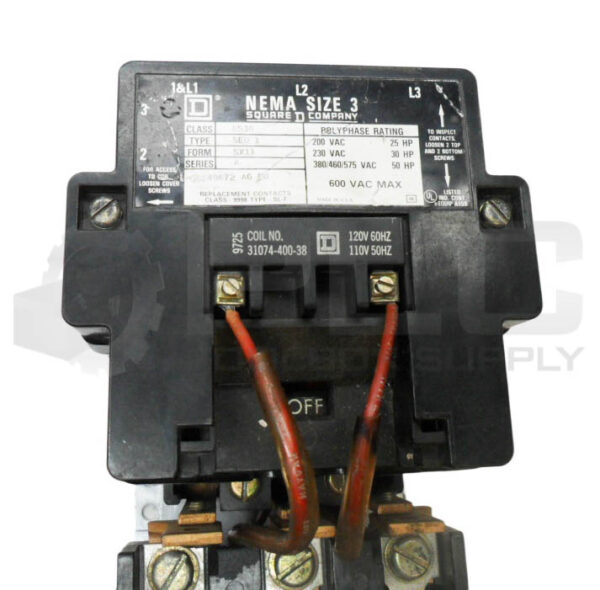 SQUARE D 8536 SE01 /A STARTER W/ 31074-400-38 W/ 9999 SX-7 /B W/ 9999 SX-6 /B - Image 2