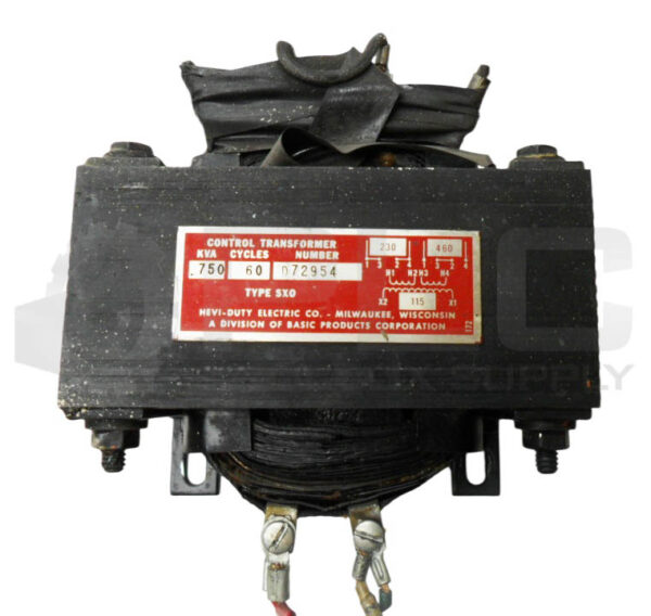 SOLA SXO D72954 CONTROL TRANSFORMER 460V 60HZ - Image 2