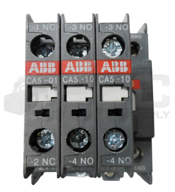 ABB AL26-30-10 CONTACTOR W/ CA5-01 AUXILIARY CONTACT W/ (2) CA5-10 W/ R81 COIL - Image 5