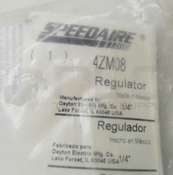 SEALED NEW DAYTON 4ZM08 REGULATOR 1/4" - Image 4