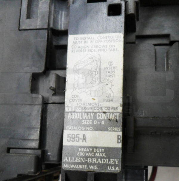 ALLEN BRADLEY 509-BOD /A CONTACTOR W/ CB236 W/ 592-BOW16 /A W/ (2) 595-A /B - Image 5