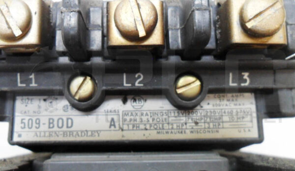 ALLEN BRADLEY 509-BOD /A CONTACTOR W/ CB236 W/ 592-BOW16 /A W/ (2) 595-A /B - Image 8