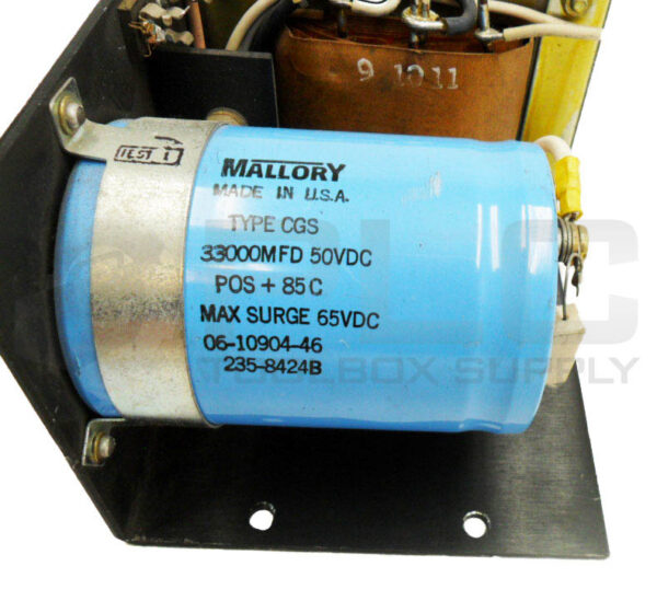 ACME ELECTRIC 500B24H POWER SUPPLY W/ 105160 TRANSFORMER W/ 33000MFD CAPACITOR - Image 4