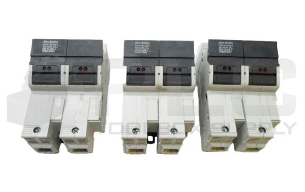 LOT OF 3 ALLEN BRADLEY 1492-FB2J30-L FUSE HOLDER 30A 600V 2 POLE