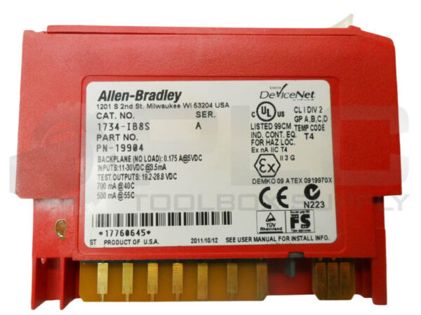 ALLEN BRADLEY 1734-IB8S /A SAFETY SINK INPUT 11-30VDC - Image 5