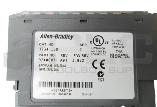 LOT OF 3 ALLEN BRADLEY 1734-IB8 /C DIGITAL INPUT MODULE - Image 4