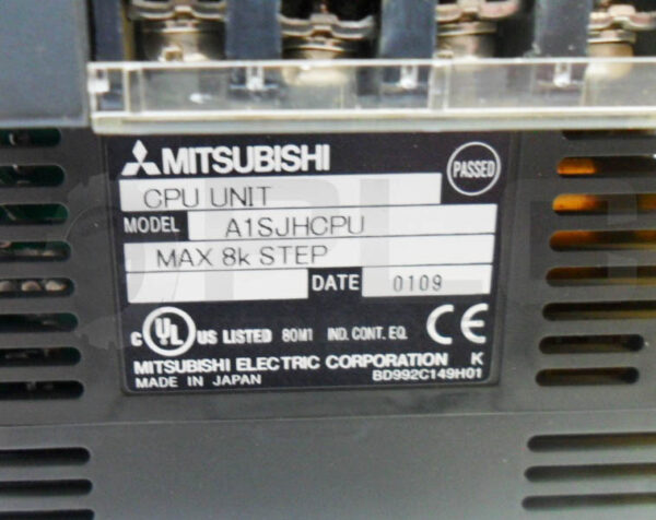 MITSUBISHI A1SJHCPU CPU UNIT 240VAC 50/60HZ 5VDC 3A W/ A1SJHCPU-A 5 SLOT RACK - Image 6