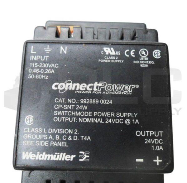 WEIDMULLER 992889 0024 SWITCHMODE POWER SUPPLY 115-230VAC 0.40-0.26A CP-SNT 24W - Image 5