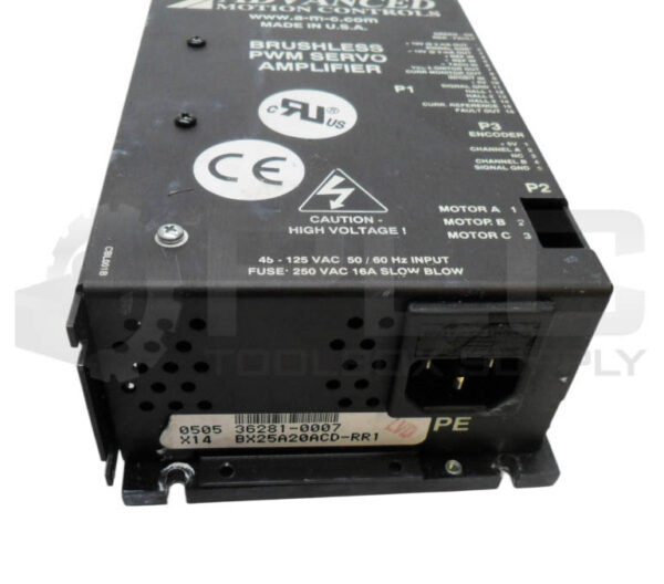 ADVANCED MOTION CONTROLS BX25A20ACD-RR1 BRUSHLESS PWM SERVO AMPLIFIER - Image 5