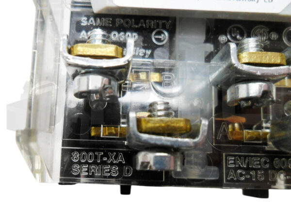 ALLEN BRADLEY 800T-H2A /T SELECTOR SWITCH W/ 800T-XA /D CONTACT BLOCK - Image 4