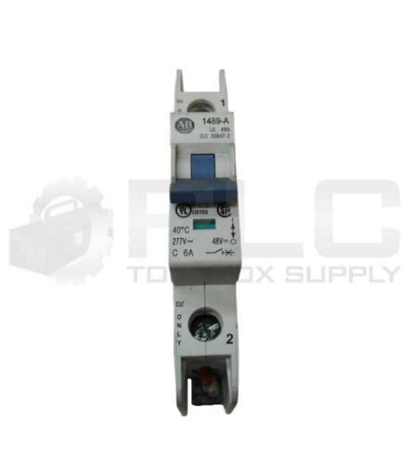 LOT OF 2 ALLEN BRADLEY 1489-A1C060 /A CIRCUIT BREAKER 1P 6A 277V 1489-A - Image 2