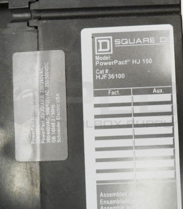 SQUARE D HJF36100 CIRCUIT BREAKER 100A 600V 3P - Image 5