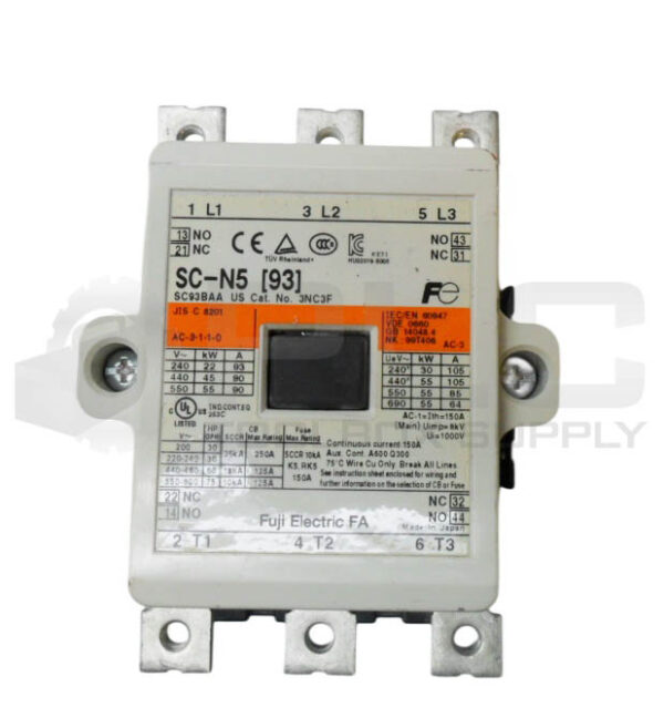FUJI ELECTRIC SC-N5(93) MAGNETIC CONTACTOR 600V 150A W/ A1 A2 COIL - Image 2