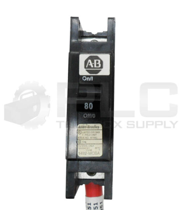 ALLEN BRADLEY 1492-MCBA180 /A CIRCUIT BREAKER 1 POLE 80A 1492-MCBA - Image 2
