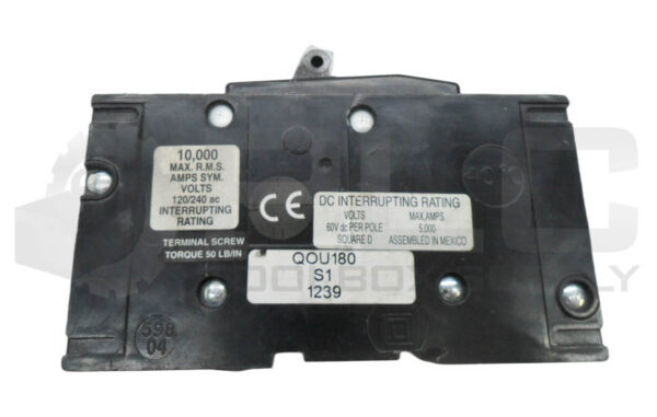 SQUARE D QOU180 CIRCUIT BREAKER 1 POLE 80A 120-240VAC - Image 4