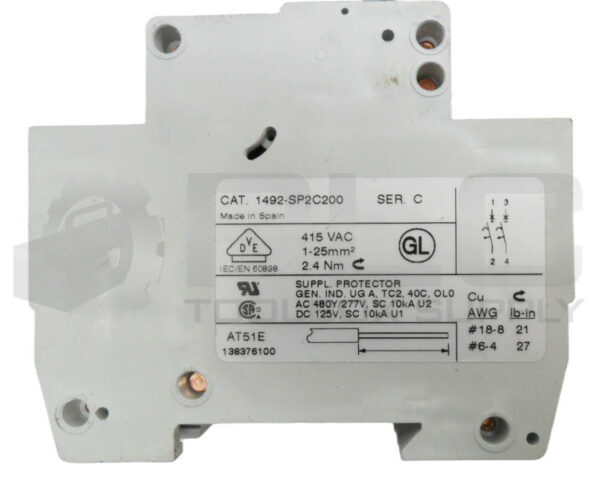 LOT OF 2 ALLEN BRADLEY 1492-SP2C200 /C CIRCUIT BREAKER 20A 415VAC 1492-SP - Image 5