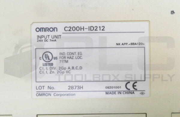 LOT OF 2 OMRON C200H-ID212 INPUT UNIT 24VDC - Image 5