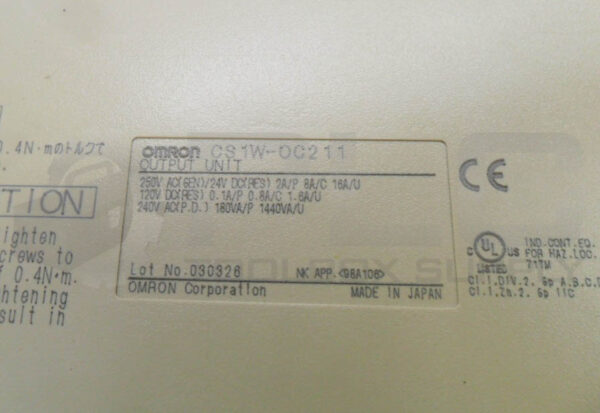OMRON CS1W-OC211 OUTPUT UNIT 24VAC 2A 120VDC - Image 4