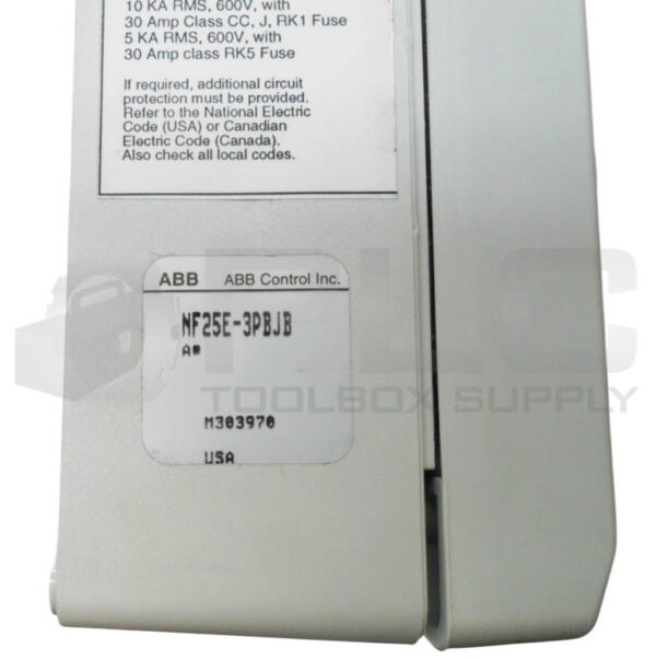 NEW ABB NF25E-3PBJB CONTROL SWITCH 3P 25A - Image 6