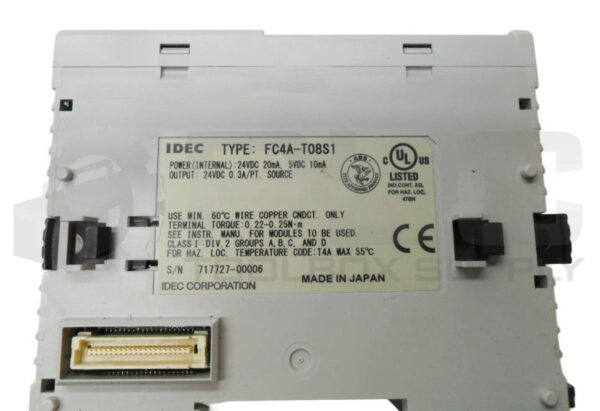 NEW IDEC FC4A-T08S1 PROGRAMMING CONTROLLER MODULE 24VDC 0.3A - Image 5