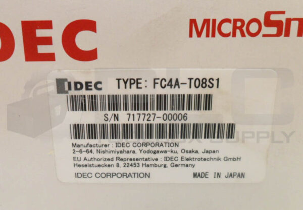 NEW IDEC FC4A-T08S1 PROGRAMMING CONTROLLER MODULE 24VDC 0.3A - Image 6