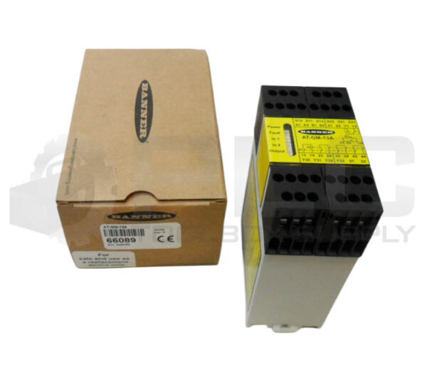NEW BANNER AT-GM-13A SAFETY RELAY MODULE 115VAC 24VDC 66089