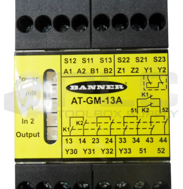 NEW BANNER AT-GM-13A SAFETY RELAY MODULE 115VAC 24VDC 66089 - Image 5