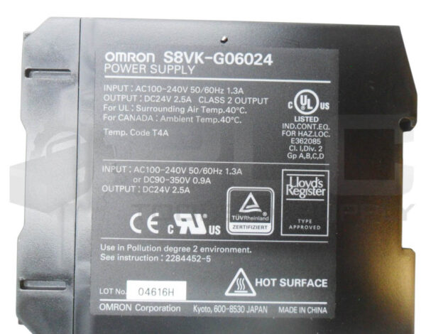 NEW OMRON S8VK-G06024 POWER SUPPLY 100-240VAC 24VDC 2.5A - Image 5