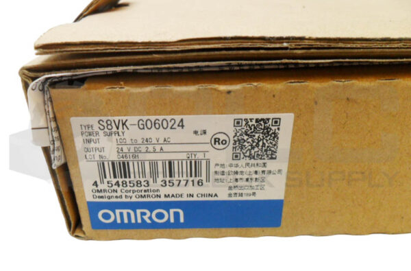 NEW OMRON S8VK-G06024 POWER SUPPLY 100-240VAC 24VDC 2.5A - Image 6
