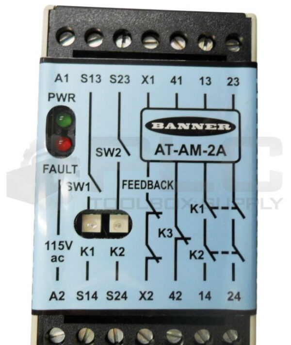 NEW BANNER AT-AM-2A SAFETY RELAY MODULE 115VAC 4A 71976 - Image 5