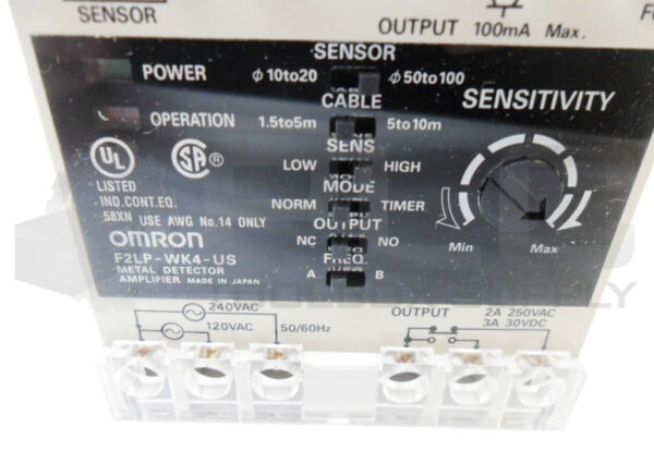 NEW OMRON F2LP-WK4-US METAL DETECTOR AMPLIFIER 120-240VAC120-240VAC 50/60HZ - Image 5