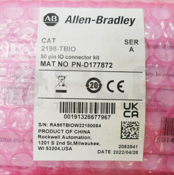 SEALED NEW ALLEN BRADLEY 2198-TBIO /A50 PIN IO CONNECTOR KIT - Image 3