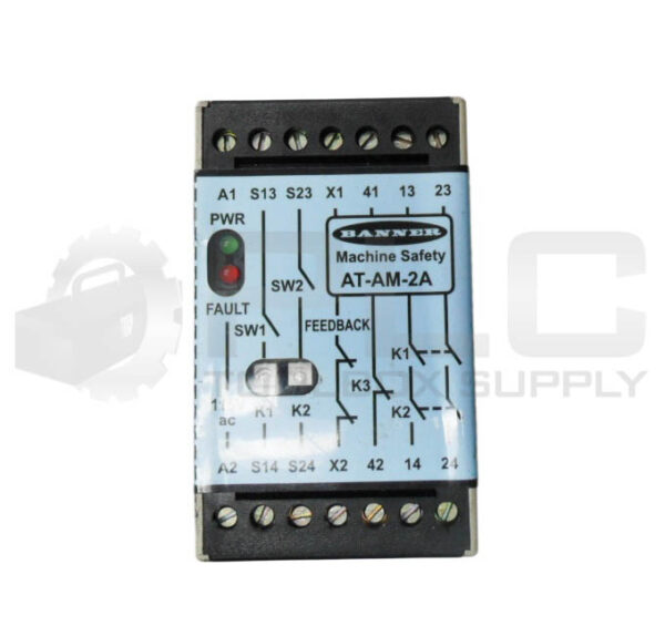 BANNER AT-AM-2A SAFETY RELAY MODULE 115VAC 4A - Image 2