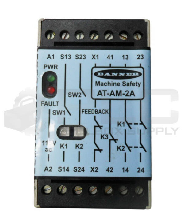 BANNER AT-AM-2A SAFETY RELAY MODULE 115VAC 4A - Image 5