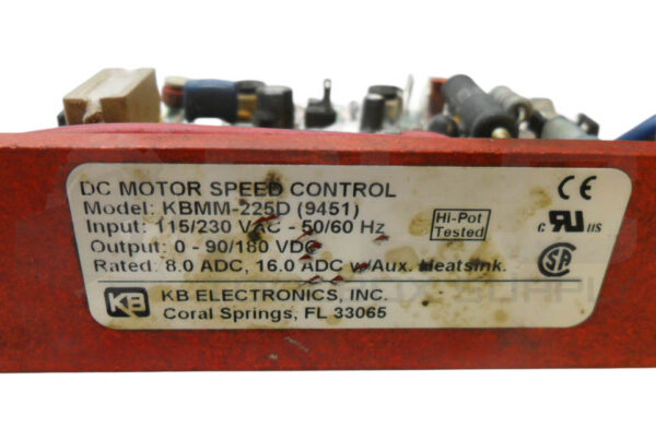 KB ELECTRONICS KBMM-225D(9451) DC MOTOR SPEED CONTROLS 115-230VAC - Image 4