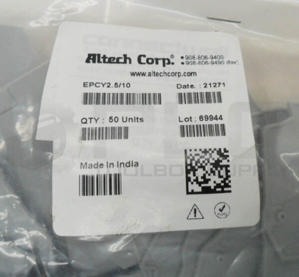 SEALED NEW BAG OF 50 ALTECH CORP EPCY2.5/10 END PLATE GRAY - Image 3