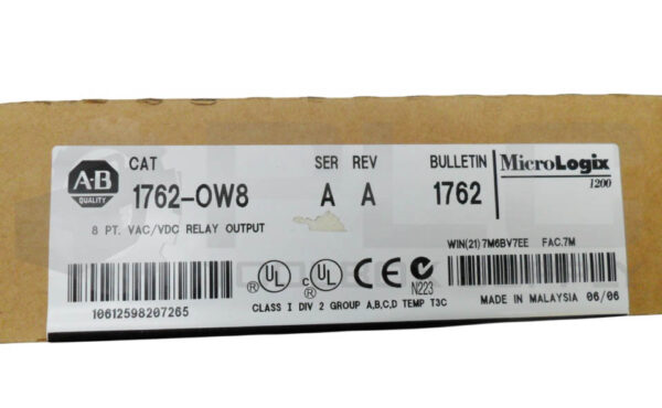 SEALED NEW ALLEN BRADLEY 1762-OW8 /A 8PT VAC/VDC RELAY OUTPUT MODULE - Image 3