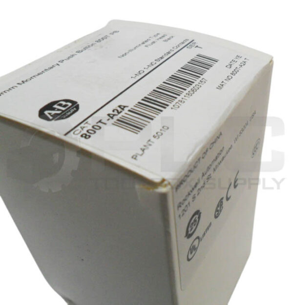 SEALED NEW ALLEN BRADLEY 800T-A2A /T PUSH BUTTON BLACK - Image 2