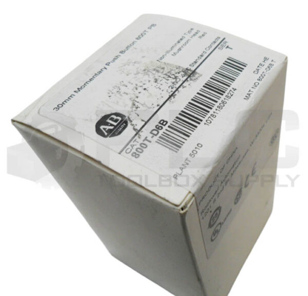 SEALED NEW ALLEN BRADLEY 800T-D6B /T PUSH BUTTON MUSHROOM RED - Image 2