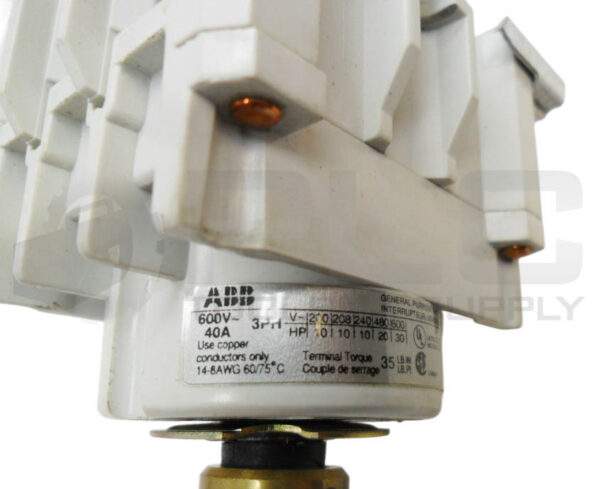 ABB OETL-NF30 DISCONNECT SWITCH 600V 40A 3PH - Image 4
