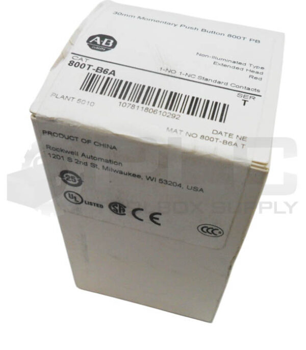 SEALED NEW ALLEN BRADLEY 800T-B6A /T PUSH BUTTON RED *READ* - Image 2