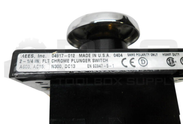 NEW REES 04917-012 PUSH BUTTON 2.25" FLAT CHROME PLUNGER *READ* - Image 5