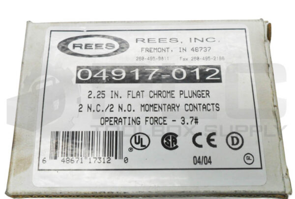 NEW REES 04917-012 PUSH BUTTON 2.25" FLAT CHROME PLUNGER *READ* - Image 6