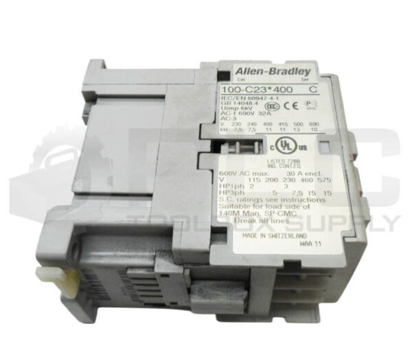 ALLEN BRADLEY 100-C23*400 /C CONTACTOR 600VAC 30A - Image 4