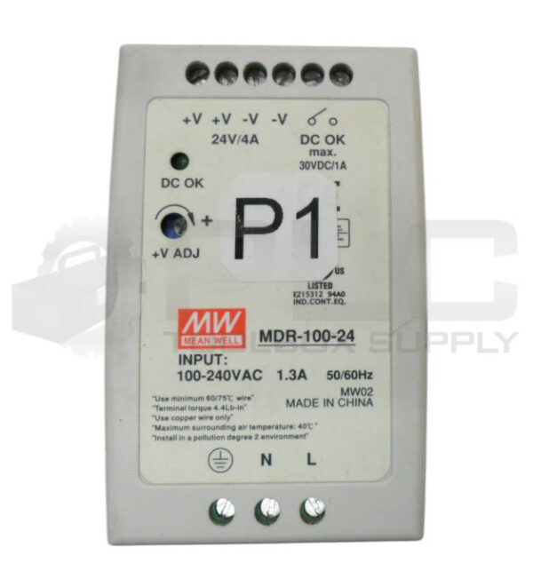 MEAN WELL MDR-100-24 POWER SUPPLY 100-240VAC 1.3A 50/60HZ - Image 2