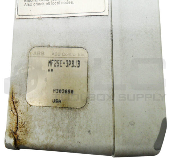 ABB NF25E-3PBJB CONTROL SWITCH 600VAC 60HZ 3P 25A NF25E-3P* - Image 6