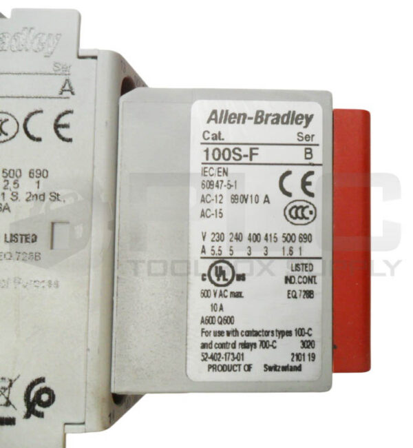 ALLEN BRADLEY 700S-CF620EJC /A CONTROL RELAY W/ 700-CF310* /A W/ 100S-F /B - Image 5