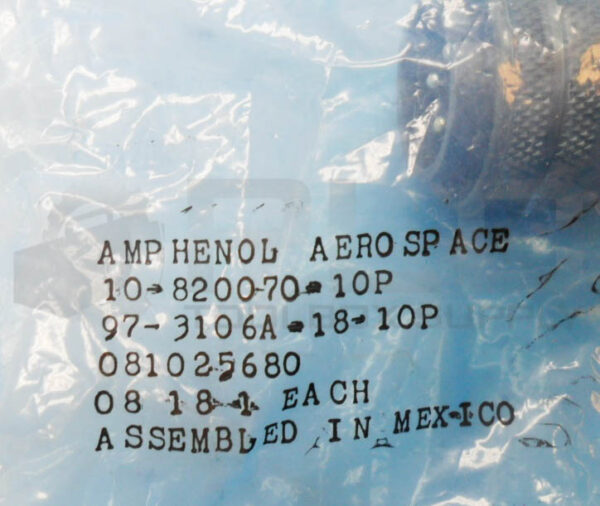 SEALED NEW AMPHENOL 97-3106A-18-10P CONNECTOR PLUG 10-8200-70-10P - Image 3
