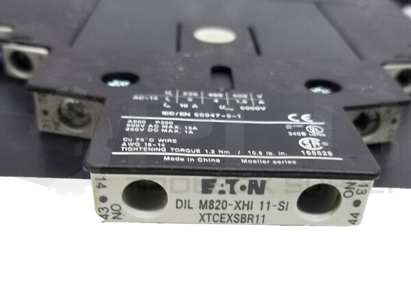 EATON DIL M185 XTCE185L CONTACTOR 24-48VDC w/ (2) DIL M820-XHI-11-SI XTCEXSBR11 - Image 5